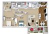 2 Bed 2 Bath 2 Bed 2 Bath Apartment Stone Ridge Floorplan